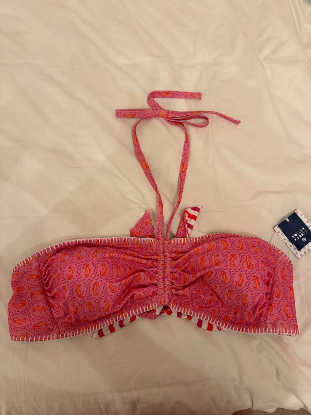 ROLLER RABBIT  X TARGET swim bikini top reversible, plus size